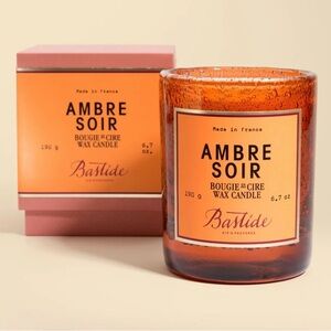 Bastide Amber Soir Wax Candle in Glass Jar 6.7 Oz